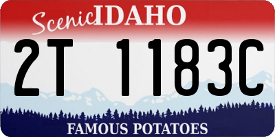 ID license plate 2T1183C