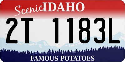 ID license plate 2T1183L