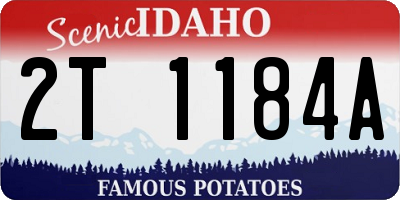 ID license plate 2T1184A