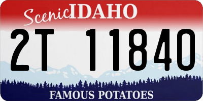 ID license plate 2T1184O