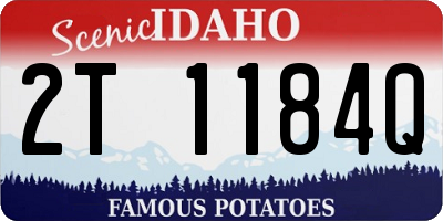 ID license plate 2T1184Q