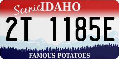 ID license plate 2T1185E