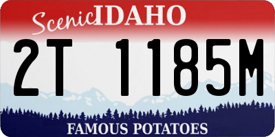 ID license plate 2T1185M