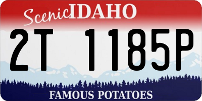ID license plate 2T1185P