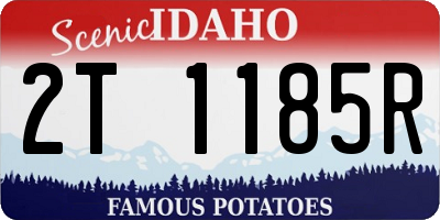 ID license plate 2T1185R