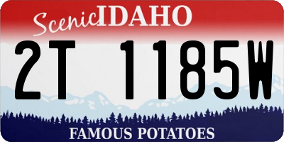 ID license plate 2T1185W