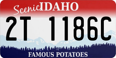 ID license plate 2T1186C