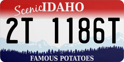 ID license plate 2T1186T