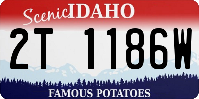 ID license plate 2T1186W