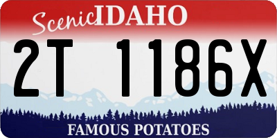 ID license plate 2T1186X