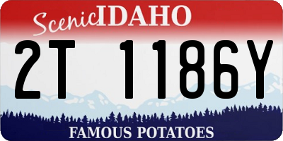 ID license plate 2T1186Y