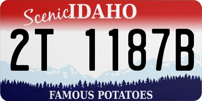 ID license plate 2T1187B