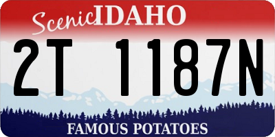 ID license plate 2T1187N