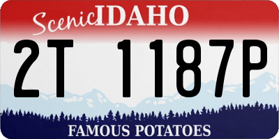 ID license plate 2T1187P