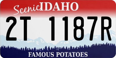 ID license plate 2T1187R