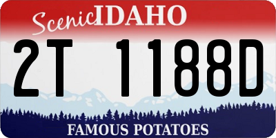 ID license plate 2T1188D
