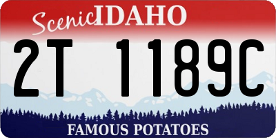 ID license plate 2T1189C