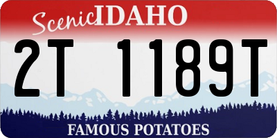 ID license plate 2T1189T