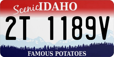 ID license plate 2T1189V