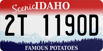ID license plate 2T1190D