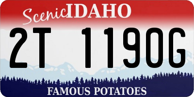 ID license plate 2T1190G