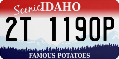 ID license plate 2T1190P