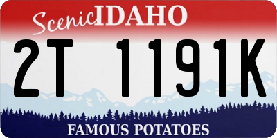 ID license plate 2T1191K