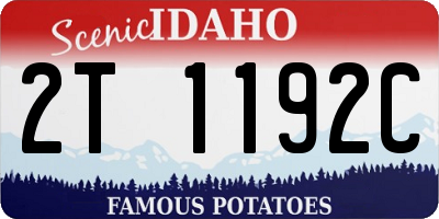 ID license plate 2T1192C