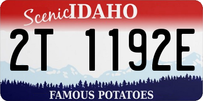 ID license plate 2T1192E