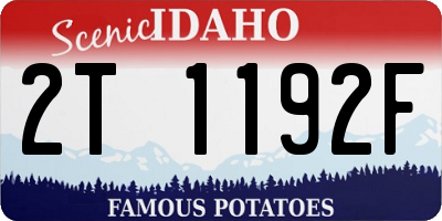 ID license plate 2T1192F