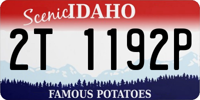 ID license plate 2T1192P
