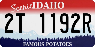ID license plate 2T1192R