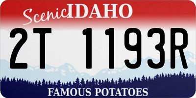ID license plate 2T1193R