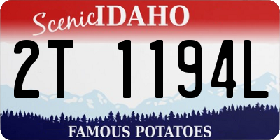 ID license plate 2T1194L