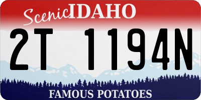 ID license plate 2T1194N