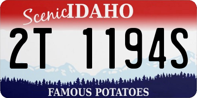 ID license plate 2T1194S