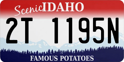 ID license plate 2T1195N