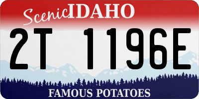 ID license plate 2T1196E