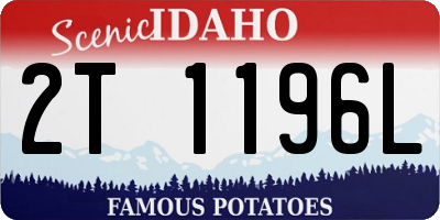ID license plate 2T1196L