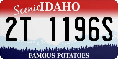 ID license plate 2T1196S