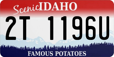 ID license plate 2T1196U