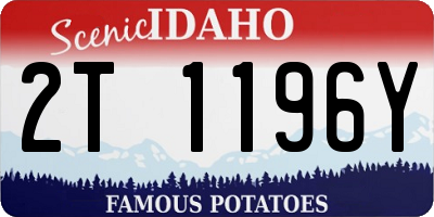 ID license plate 2T1196Y