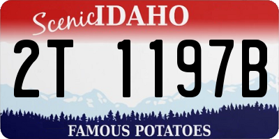 ID license plate 2T1197B
