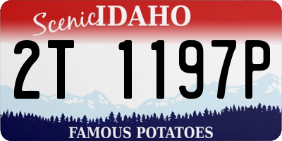 ID license plate 2T1197P