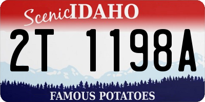 ID license plate 2T1198A