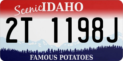ID license plate 2T1198J