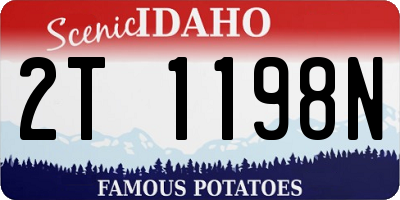ID license plate 2T1198N