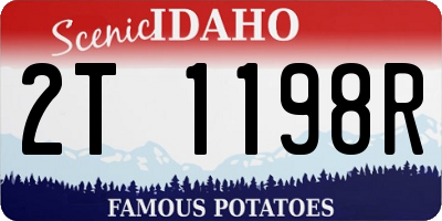 ID license plate 2T1198R