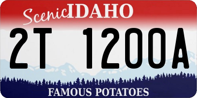 ID license plate 2T1200A