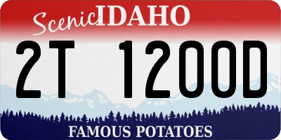 ID license plate 2T1200D